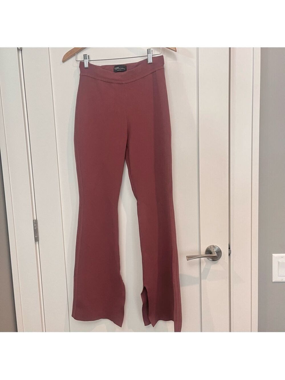 Aritzia TEN by Babaton Flare Knit Pants | Size M | Rose Pink